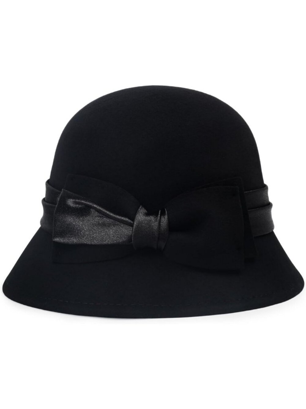 Stylish Women's Winter Wool Cloche Hat | Vintage Felt Bucket Fedora with Bowler